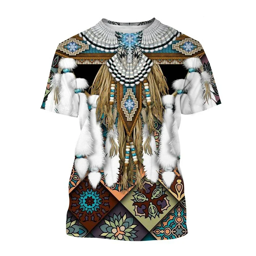 Fashion Ethnic Indian Clothing - อินเดียเสื้อยืดสไตล์ชาติพันธุ์ 3Dพิมพ์Streetwearผู้ชายผู้หญิงสบายๆแฟชั่นแขนสั้นขนาดใหญ่เสื้อTเด็กTees Topsเสื้อผ้า