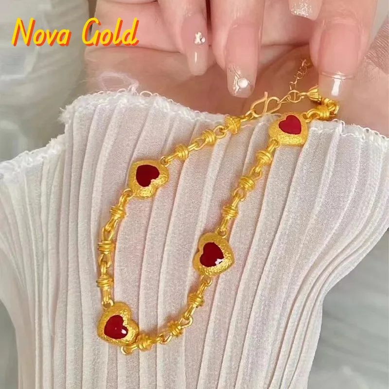 Ethnic Fashion Show - สร้อยข้อมือ NovaGlod 9999 Burning Blue Heart