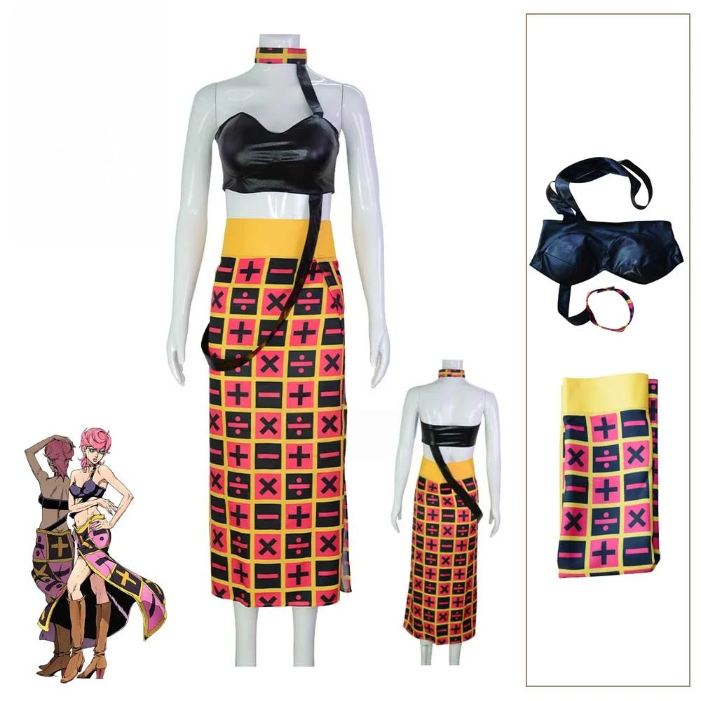 Ethnic Outfit - ชุดคอสเพลย์งานคาร์นิวัลเซ็กซี่สำหรับผู้หญิง ตัวละครอนิเมะ JOJO's Bizarre Adventure Golden