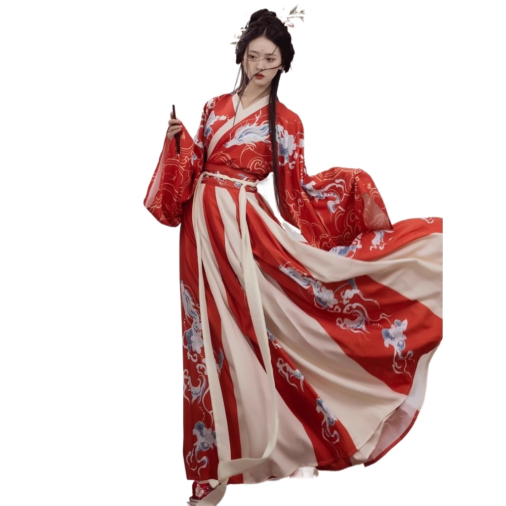 Fashion Show Ethnic Wear - เสื้อผ้าจีนแบบดั้งเดิม Hanfu ผู้หญิงชุดนางฟ้าชุดคอสเพลย์สไตล์ชาติพันธุ์เสื้อผ้าแฟชั่นปาร์ตี้เต้นรําเวทีแสดง