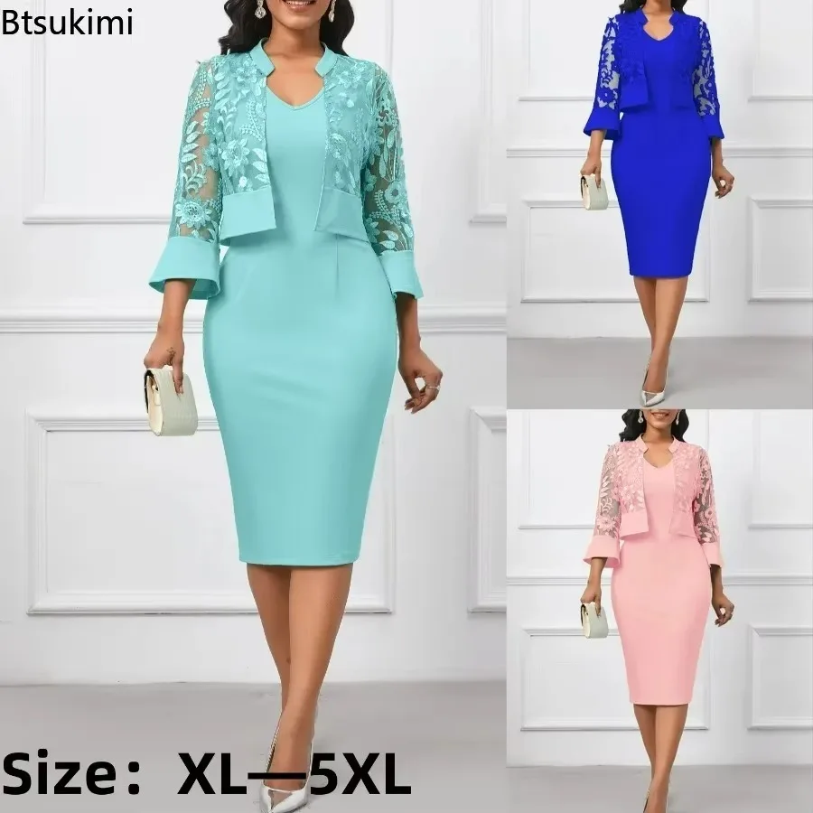 Ethnic Gown - ชุดเซ็ต 2 ชิ้นสำหรับผู้หญิงปี 2026 ชุดเดรสสไตล์แอฟริกันสำหรับผู้หญิง ชุดเดรสทรงเข้ารูปความยาวปานกลาง