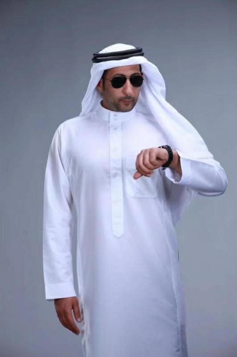 Kurta Men Cotton - เสื้อผ้าอิสลามผู้ชายยาวแขนยาวหลวมมุสลิมผู้ชายซาอุดีอาระเบียปากีสถาน Kurta มุสลิมเครื่องแต่งกายชุดมุสลิม Kaftan Thobe