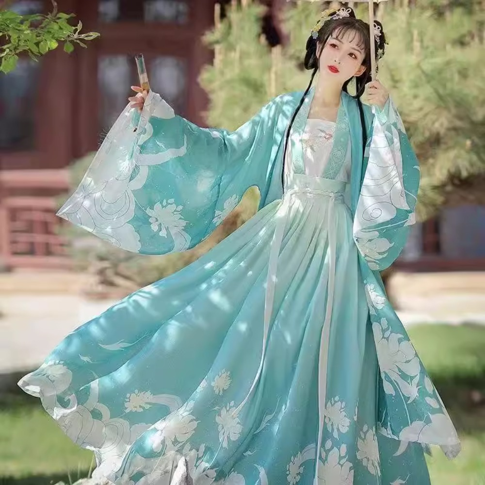 Fashion Show Ethnic Wear - แฟชั่นสไตล์ชาติพันธุ์เสื้อผ้าปาร์ตี้เต้นรําเวทีแสดงเสื้อผ้าจีนแบบดั้งเดิม Hanfu ผู้หญิง Fairy ชุดชุดคอสเพลย์