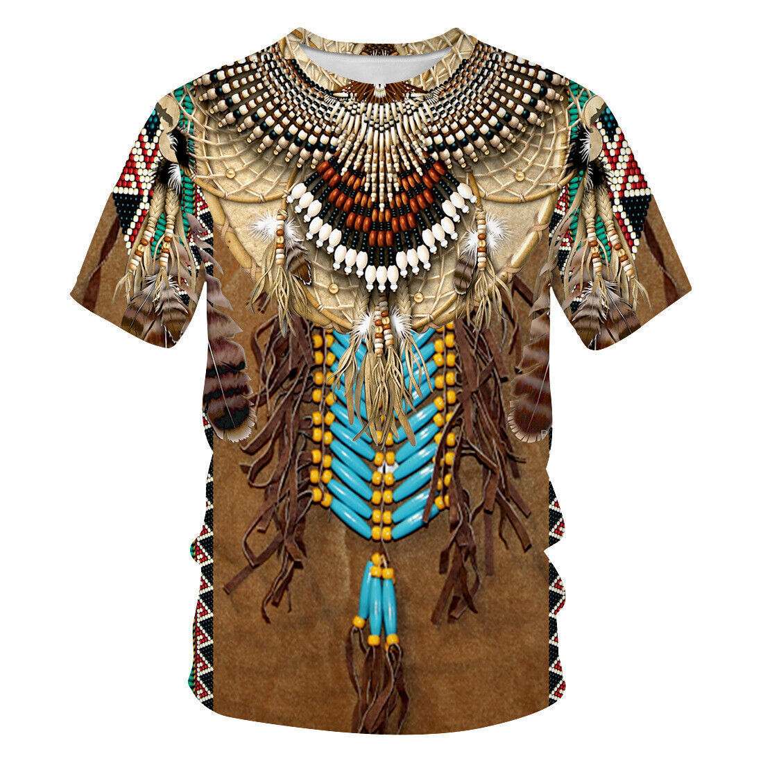 Fashion Ethnic Indian Clothing - เสื้อยืดพิมพ์ลายสไตล์อินเดีย 3 มิติ แฟชั่นฤดูร้อนสำหรับผู้ชายและผู้หญิง วินเทจ ทรงโอเวอร์ไซส์