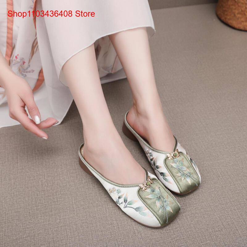 รองเท้าแตะปักลายใหม่สำหรับใส่ใ - New Ethnic Fashion บทวิจารณ์และราคา