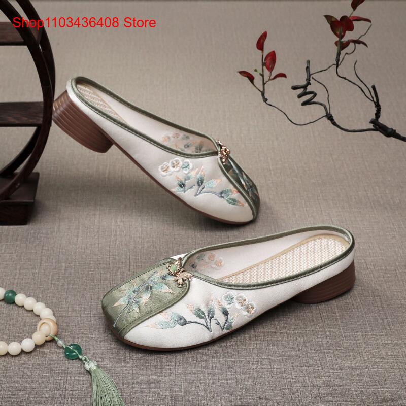รองเท้าแตะปักลายใหม่สำหรับใส่ใ - New Ethnic Fashion บทวิจารณ์และราคา