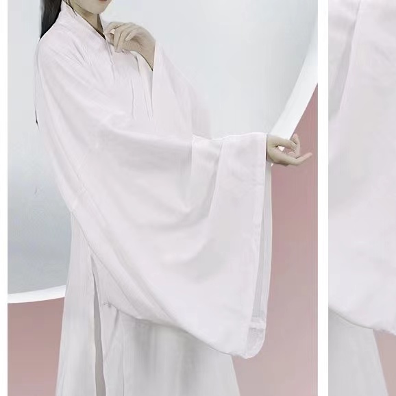 Hanfu ชุดคลุมรอบคอปกสีขาวแบบดั - Ethnic Gown บทวิจารณ์และราคา