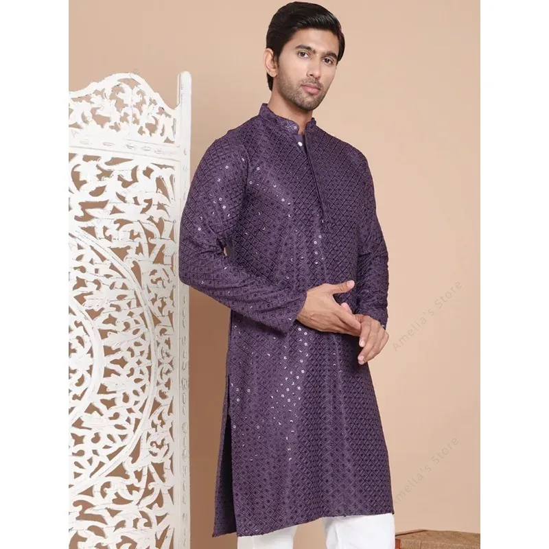 ผู้ชายอินเดีย Kurta Tunic ผ้าฝ - Kurta Men Cotton บทวิจารณ์และราคา