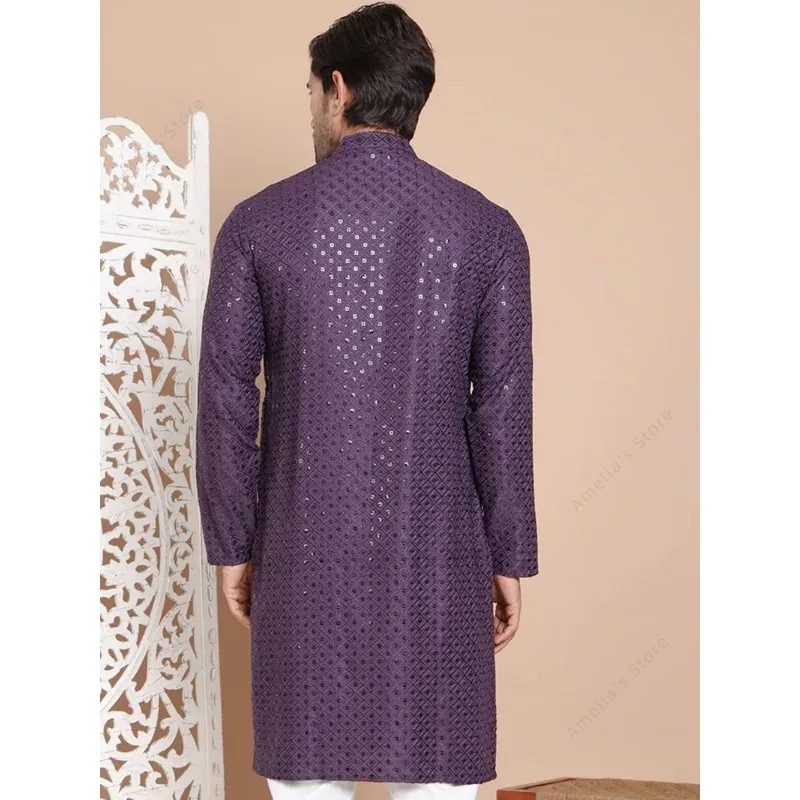 ผู้ชายอินเดีย Kurta Tunic ผ้าฝ - Kurta Men Cotton บทวิจารณ์และราคา