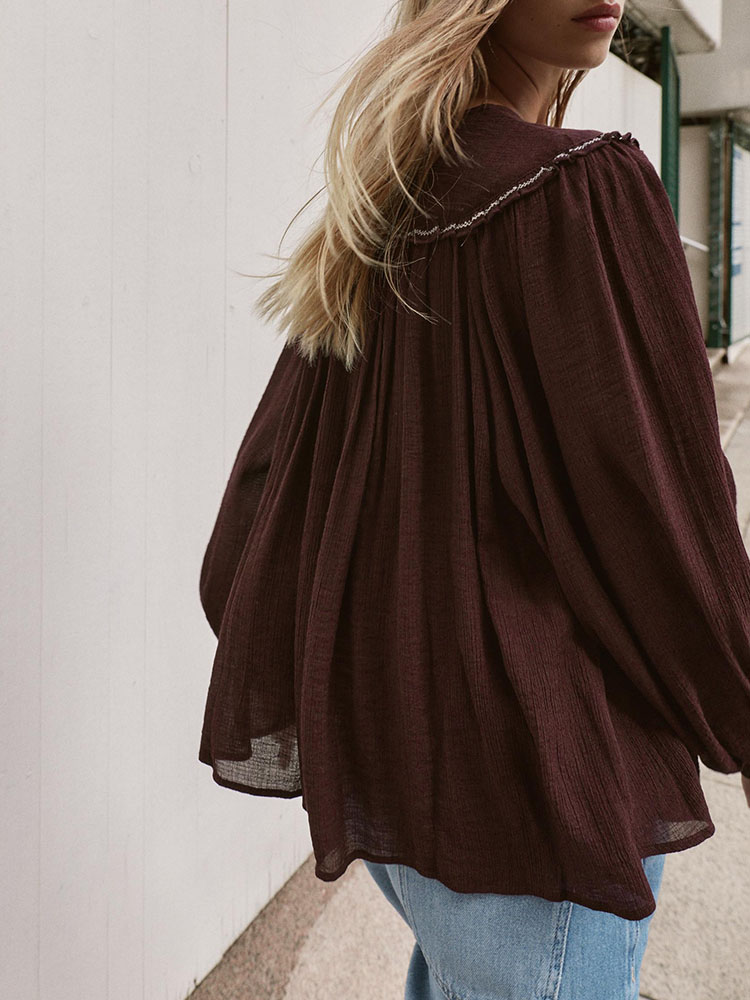 เสื้อเชิ้ตลำลองปักลูกปัดแฟชั่น - New Ethnic Fashion บทวิจารณ์และราคา