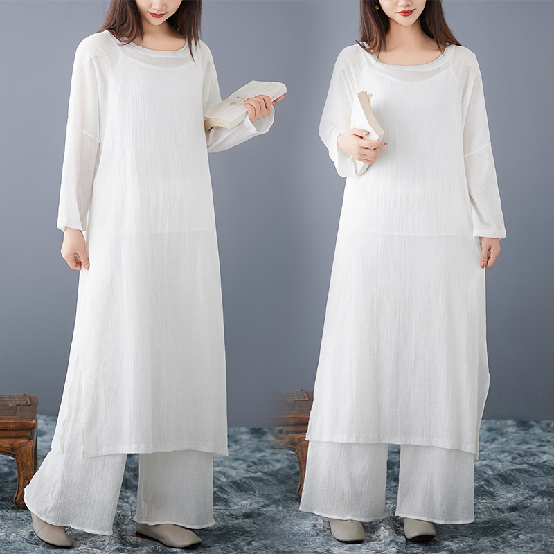 ชุดเดรสผ้าฝ้ายลินินทรงหลวมสำหร - Ethnic Style Dresses บทวิจารณ์และราคา