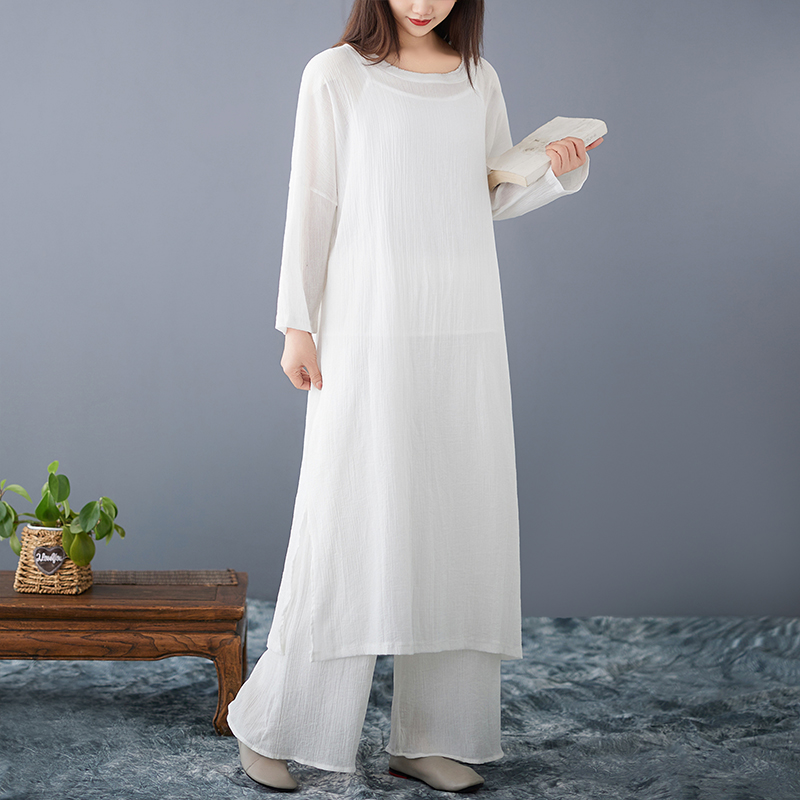 ชุดเดรสผ้าฝ้ายลินินทรงหลวมสำหร - Ethnic Style Dresses บทวิจารณ์และราคา