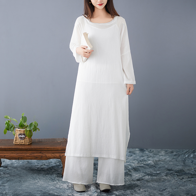 ชุดเดรสผ้าฝ้ายลินินทรงหลวมสำหร - Ethnic Style Dresses บทวิจารณ์และราคา