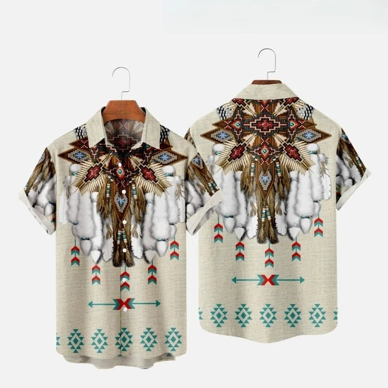 เสื้อชายหาดพิมพ์ลาย3D สไตล์อิน - Fashion Ethnic Indian Clothing บทวิจารณ์และราคา