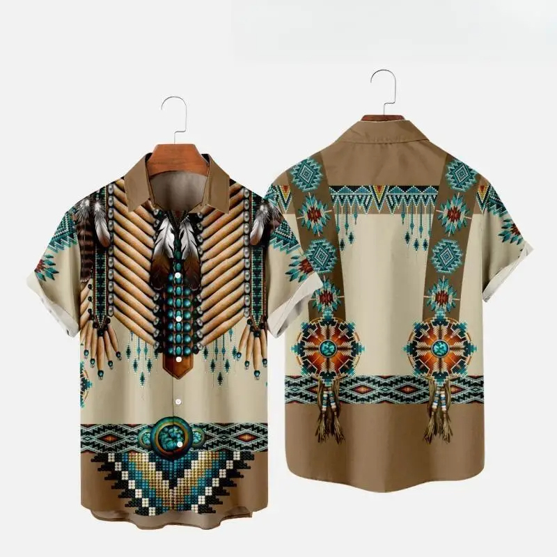 เสื้อชายหาดพิมพ์ลาย3D สไตล์อิน - Fashion Ethnic Indian Clothing บทวิจารณ์และราคา