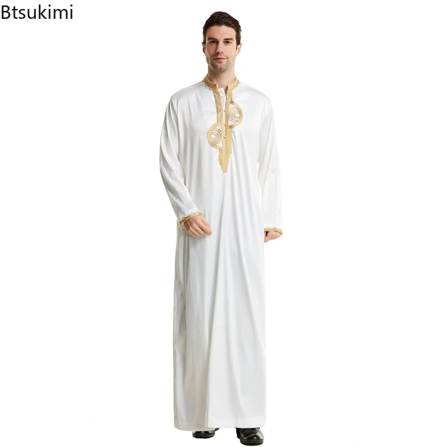 ชายมุสลิมเสื้อผ้า Kaftan Robes - Kurta Men Cotton บทวิจารณ์และราคา