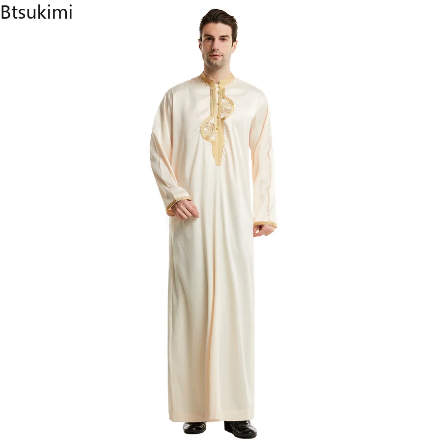 ชายมุสลิมเสื้อผ้า Kaftan Robes - Kurta Men Cotton บทวิจารณ์และราคา