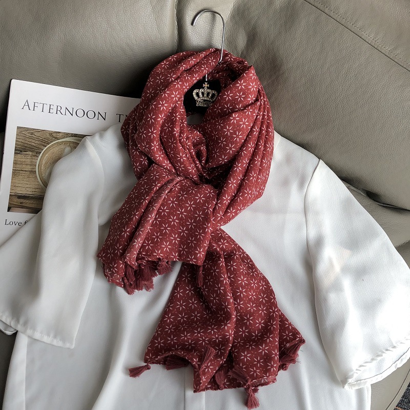 ผ้าพันคอฝ้ายลินินสไตล์ชนเผ่าวิ - New Ethnic Fashion บทวิจารณ์และราคา