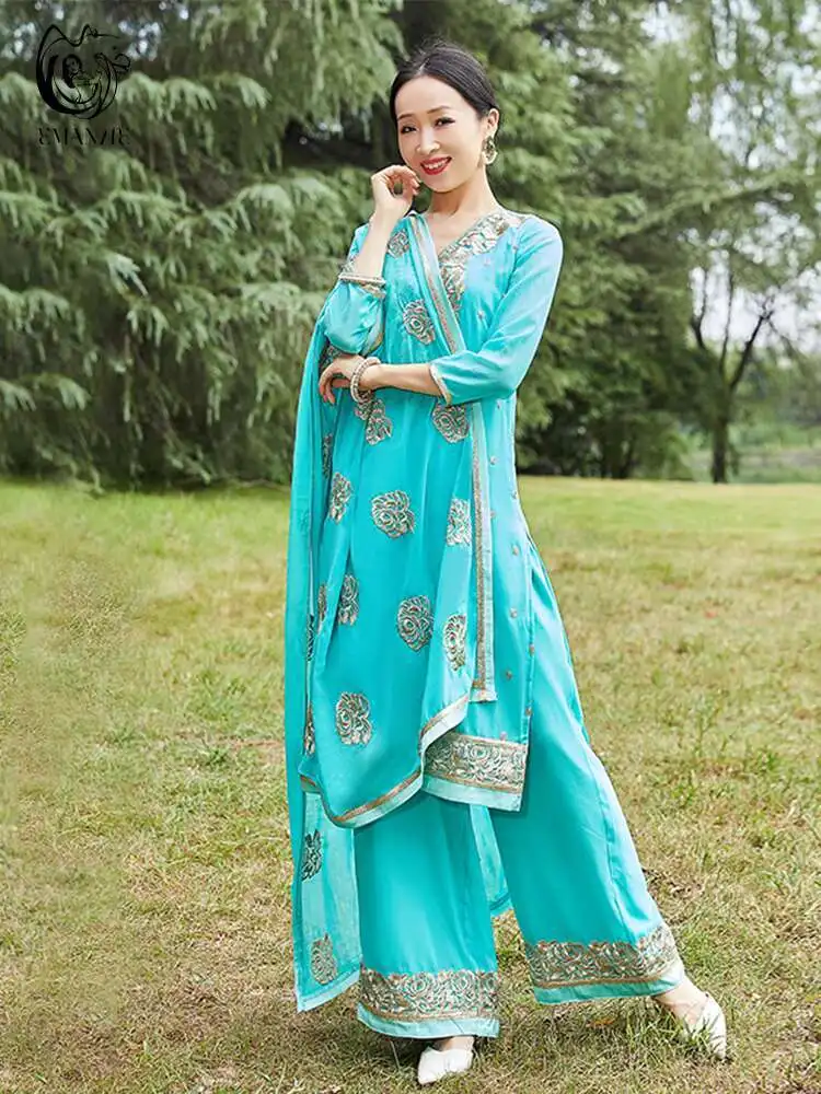 ชุดเต้นรำสไตล์อินเดียแบบแปลกให - Fashion Ethnic Indian Clothing บทวิจารณ์และราคา