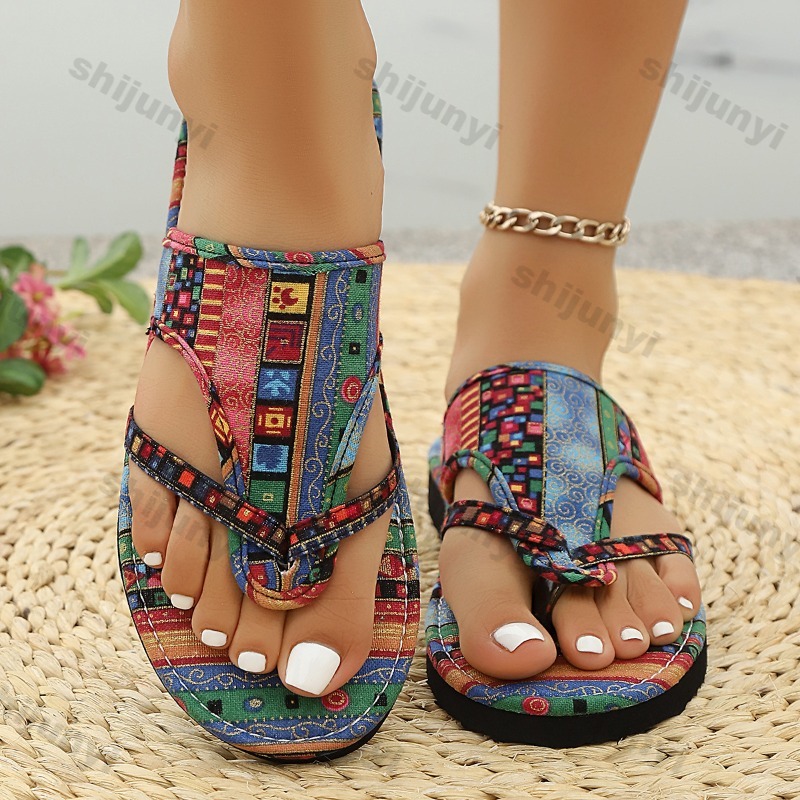 รองเท้าแตะสตรีขนาดใหญ่ 2025 ฤด - New Ethnic Fashion บทวิจารณ์และราคา