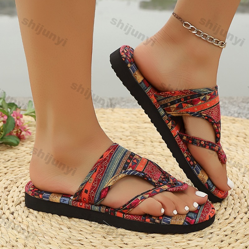 รองเท้าแตะสตรีขนาดใหญ่ 2025 ฤด - New Ethnic Fashion บทวิจารณ์และราคา