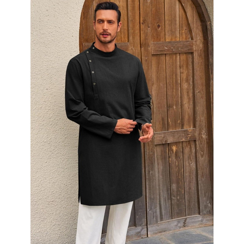 เสื้อคลุมยาวแบบคัฟตันสำหรับผู้ - Kurta Men Cotton บทวิจารณ์และราคา