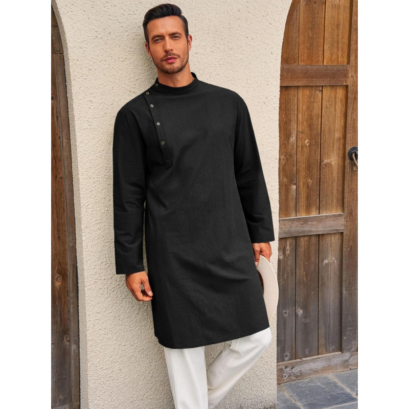 เสื้อคลุมยาวแบบคัฟตันสำหรับผู้ - Kurta Men Cotton บทวิจารณ์และราคา