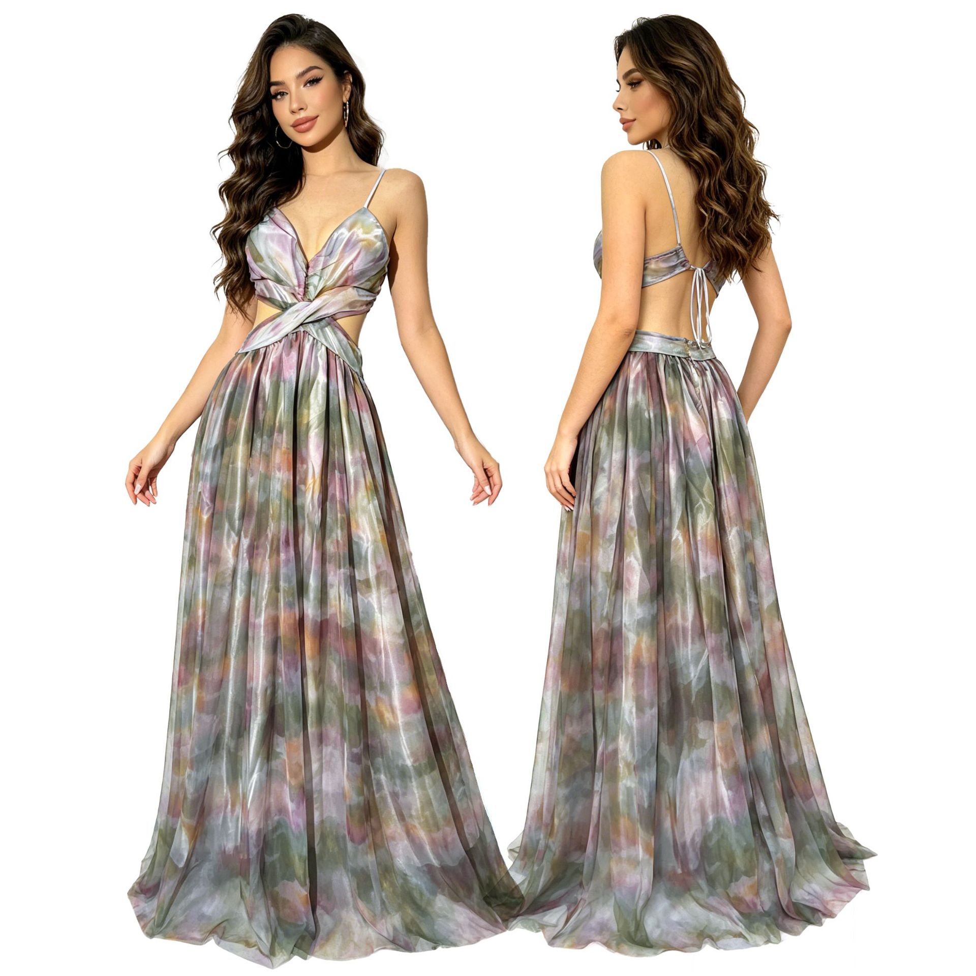 ชุดเดรสเซ็กซี่ลายมัดย้อมผ้าตาข - Ethnic Style Dresses บทวิจารณ์และราคา