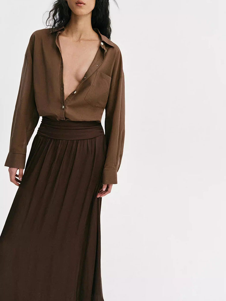 ฤดูร้อนใหม่กระโปรงมิดิของผู้หญ - New Ethnic Fashion บทวิจารณ์และราคา