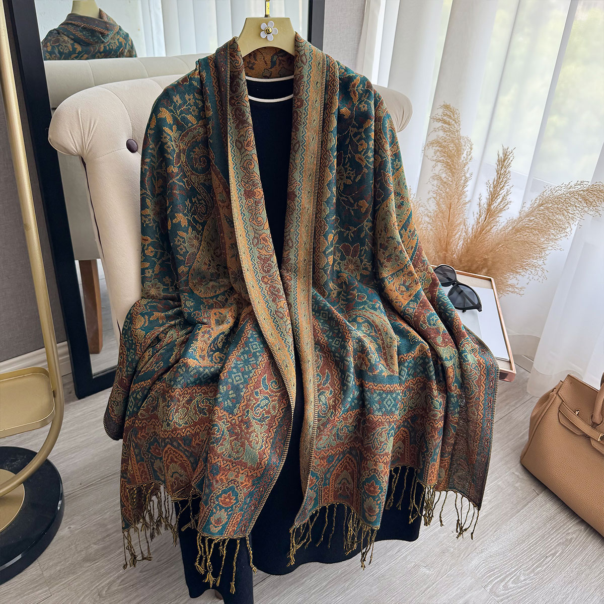 2025 พู่ผ้าห่มออกแบบสไตล์ชาติพ - New Ethnic Fashion บทวิจารณ์และราคา