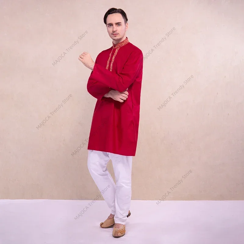 ชุดอินเดียสำหรับผู้ชาย เสื้อคุ - Kurta Men Cotton บทวิจารณ์และราคา