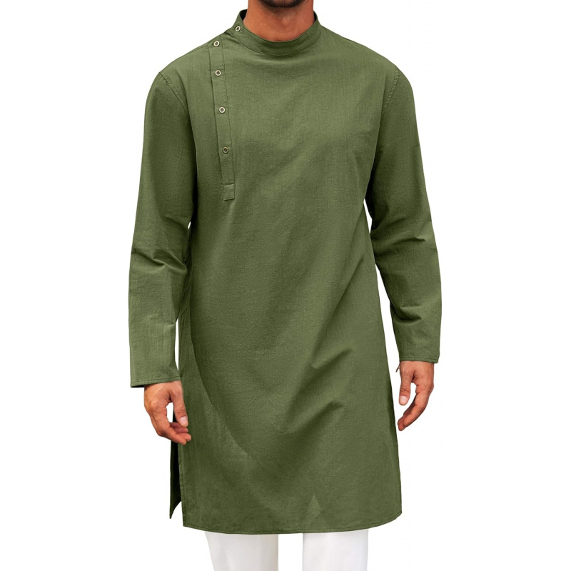 เสื้อคลุมยาวแบบคัฟตันสำหรับผู้ - Kurta Men Cotton บทวิจารณ์และราคา
