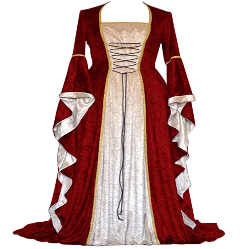 ชุดเดรสสไตล์ย้อนยุคยุคกลางสำหร - Ethnic Gown บทวิจารณ์และราคา