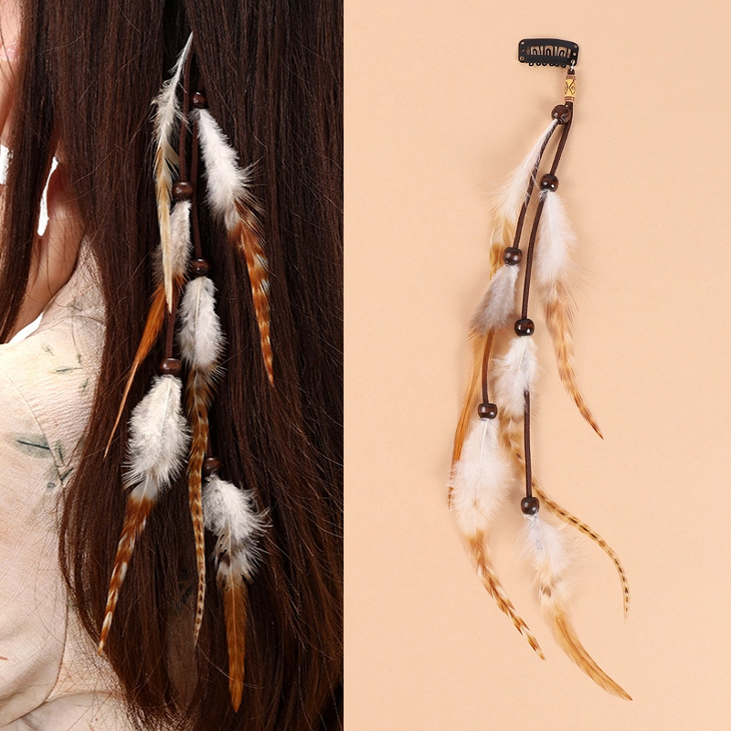 กิ๊บหนีบผมขนนกสไตล์วินเทจสไตล์ - Ethnic Indian Fashion บทวิจารณ์และราคา