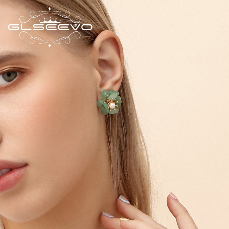 Glseevo ต่างหูมุกธรรมชาติ925เง - Ethnic Luxe Fashion บทวิจารณ์และราคา